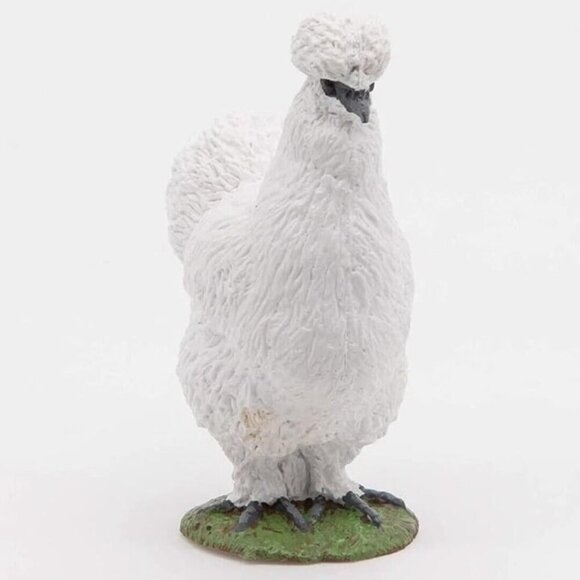 Silkie Chicken Farm Animal Figure - Hand Painted Farm Animal Toy Figurine - Papo - Picture 4 of 5
